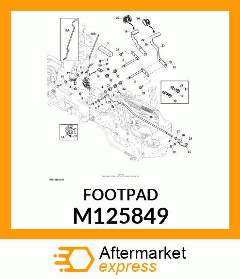 PAD, FORWARD PEDAL M125849