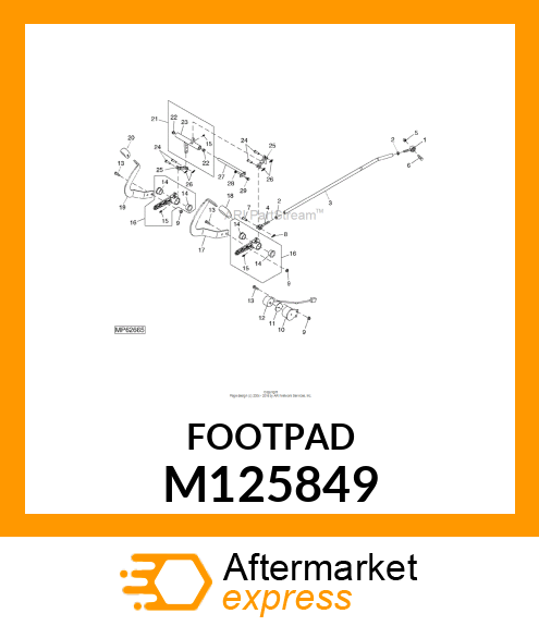 PAD, FORWARD PEDAL M125849