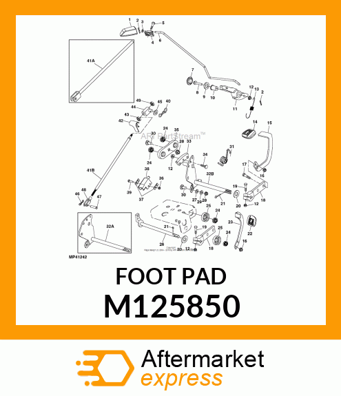 PAD, REVERSE PEDAL M125850