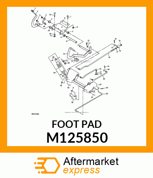 PAD, REVERSE PEDAL M125850