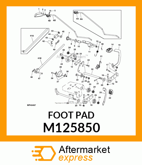 PAD, REVERSE PEDAL M125850