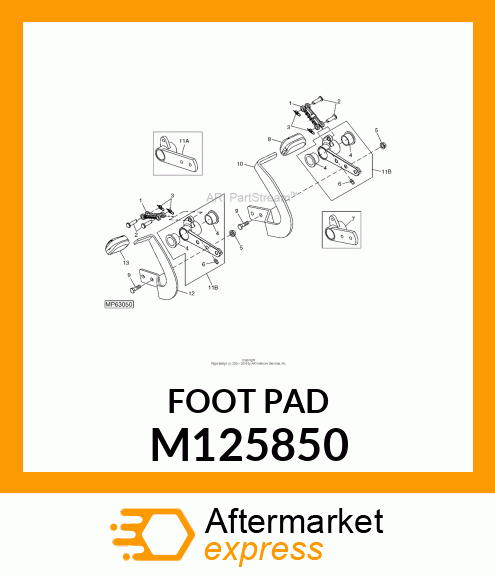 PAD, REVERSE PEDAL M125850