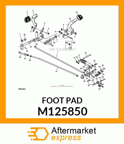 PAD, REVERSE PEDAL M125850