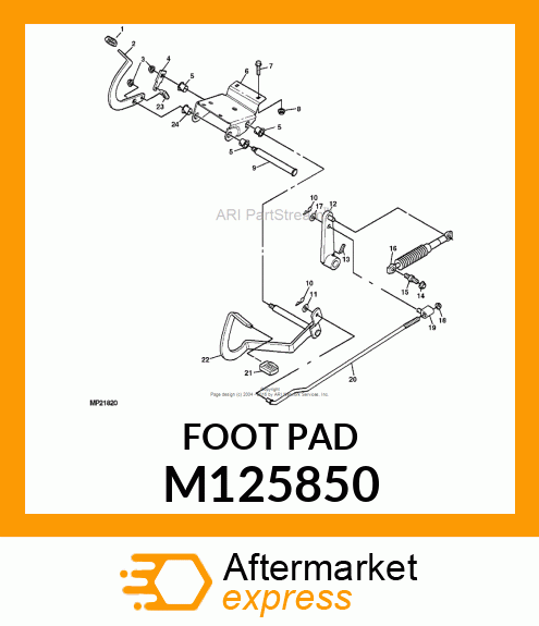 PAD, REVERSE PEDAL M125850