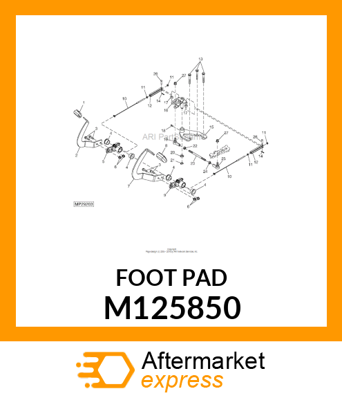 PAD, REVERSE PEDAL M125850