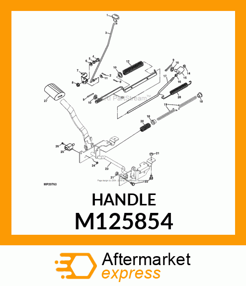 HANDLE, PARK BRAKE M125854