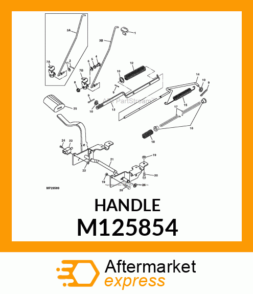 HANDLE, PARK BRAKE M125854