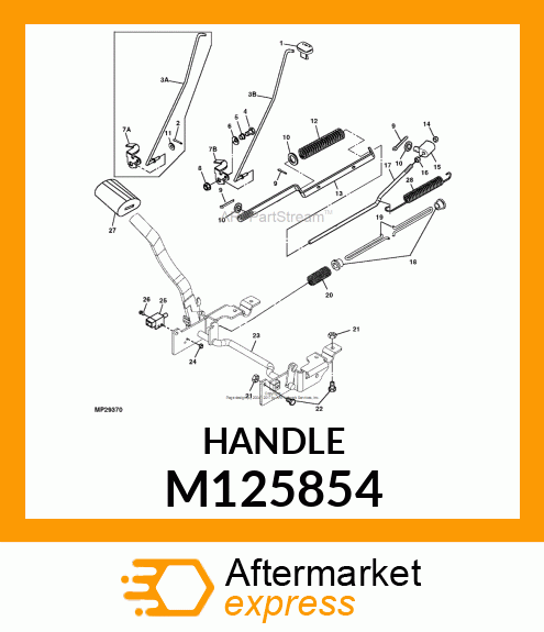 HANDLE, PARK BRAKE M125854