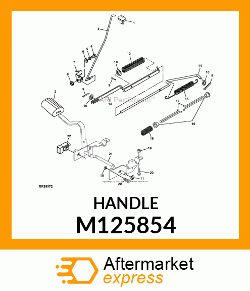 HANDLE, PARK BRAKE M125854