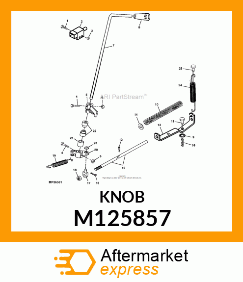 KNOB, PTO W/SYMBOLS M125857