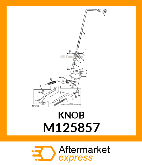 KNOB, PTO W/SYMBOLS M125857