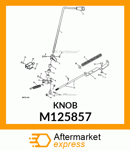 KNOB, PTO W/SYMBOLS M125857