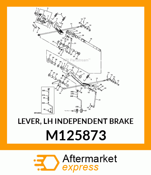 LEVER, LH INDEPENDENT BRAKE M125873