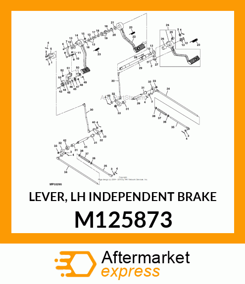 LEVER, LH INDEPENDENT BRAKE M125873