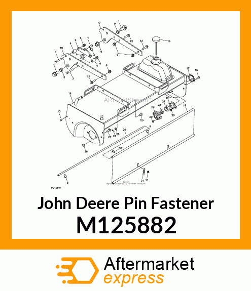 PIN, HINGE (42" HYD TILLER) M125882