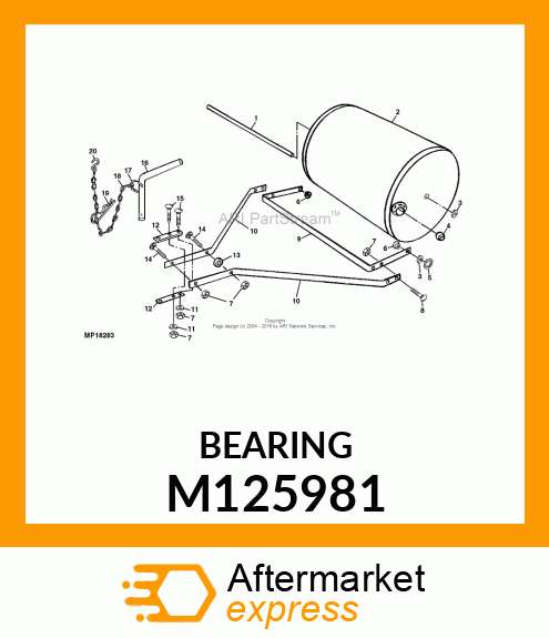 BEARING, 5/8 I.D. NYLATRON (ROUND) M125981