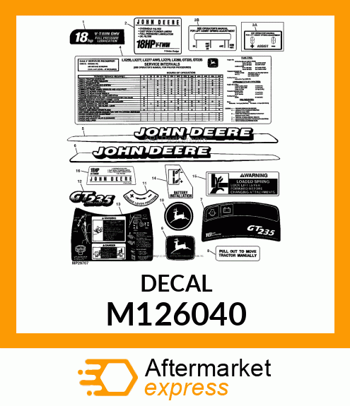 LABEL, RH HOOD TRIMSTRIP M126040