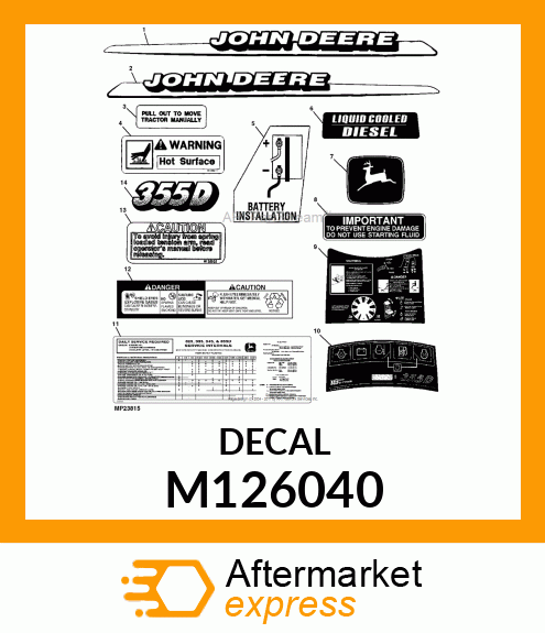 LABEL, RH HOOD TRIMSTRIP M126040