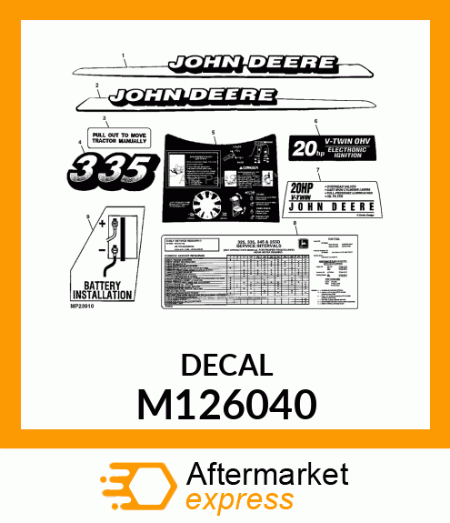 LABEL, RH HOOD TRIMSTRIP M126040