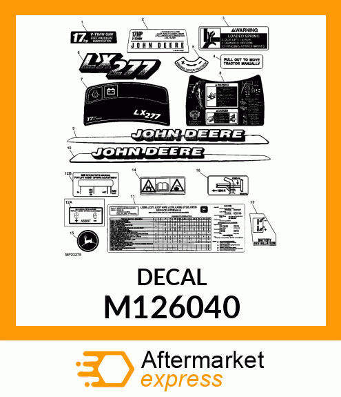 LABEL, RH HOOD TRIMSTRIP M126040