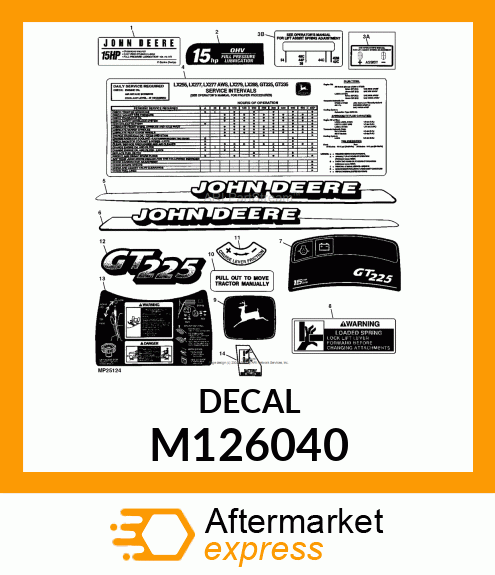 LABEL, RH HOOD TRIMSTRIP M126040