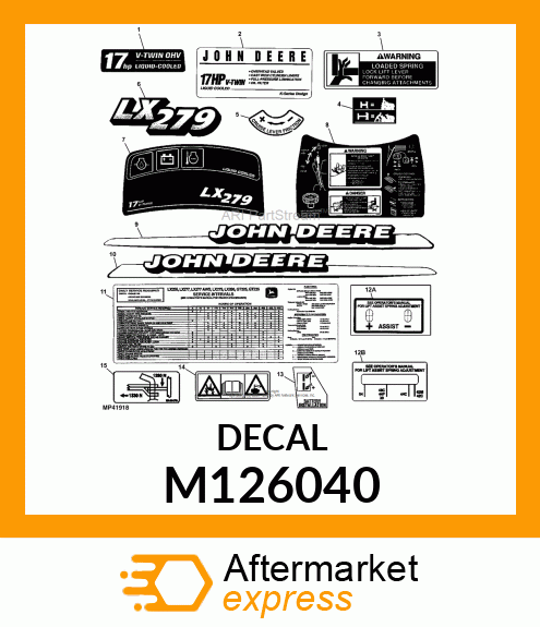 LABEL, RH HOOD TRIMSTRIP M126040