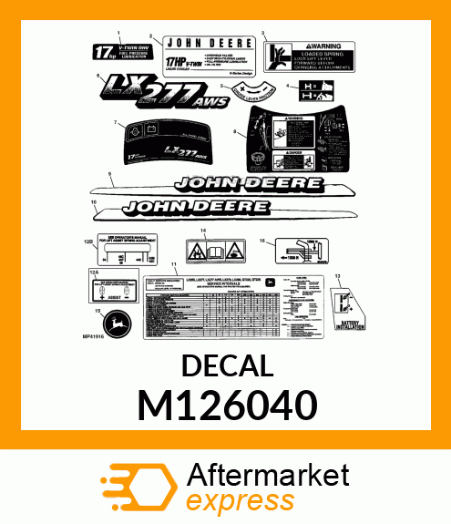 LABEL, RH HOOD TRIMSTRIP M126040