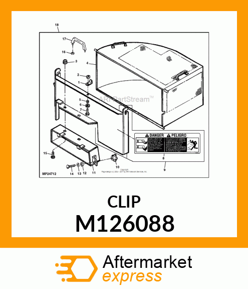 CLIP, LOCK M126088