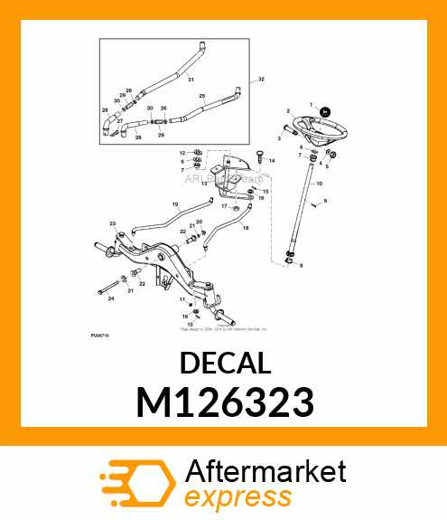 LABEL, STEERING WHEEL M126323