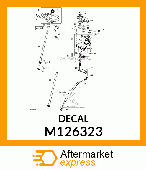 LABEL, STEERING WHEEL M126323