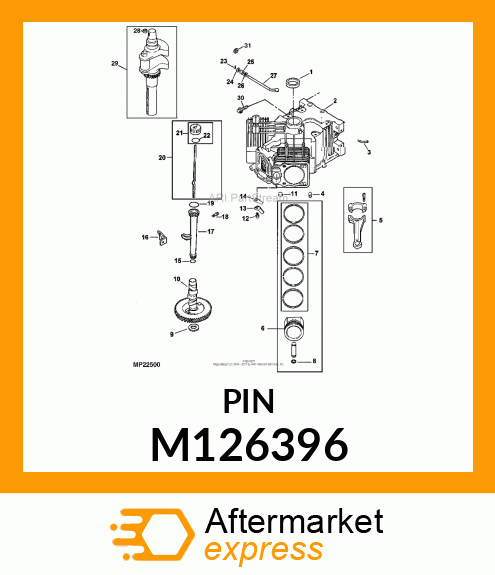 PIN, GOVERNOR HITCH M126396