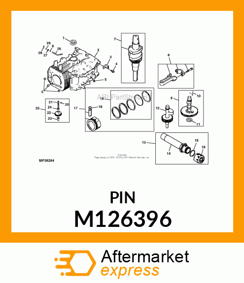 PIN, GOVERNOR HITCH M126396