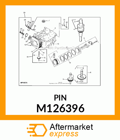 PIN, GOVERNOR HITCH M126396