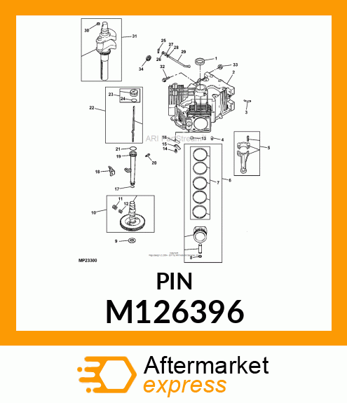 PIN, GOVERNOR HITCH M126396