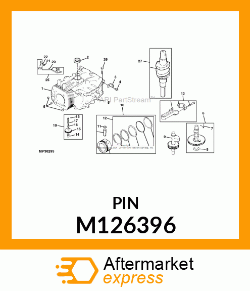 PIN, GOVERNOR HITCH M126396