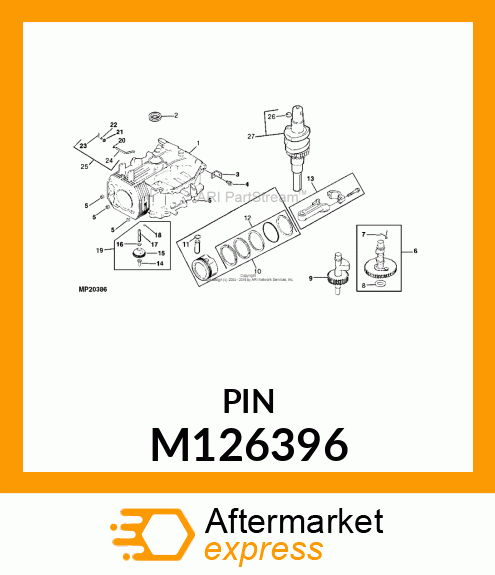 PIN, GOVERNOR HITCH M126396