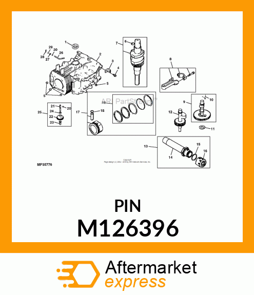 PIN, GOVERNOR HITCH M126396