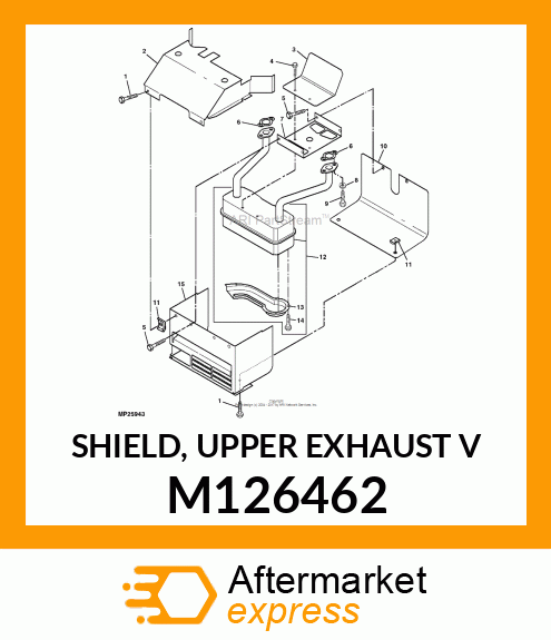 SHIELD, UPPER EXHAUST V M126462