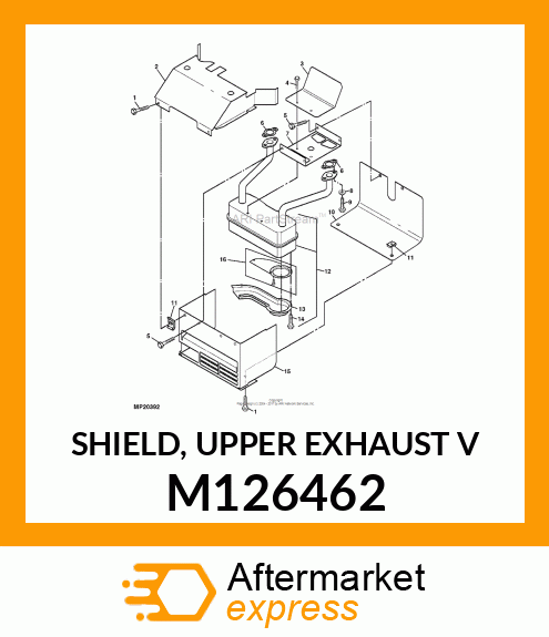 SHIELD, UPPER EXHAUST V M126462