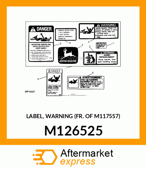 LABEL, WARNING (FR. OF M117557) M126525