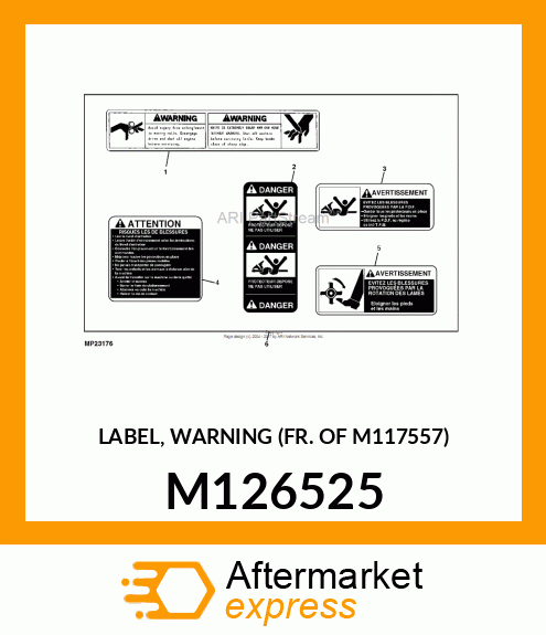 LABEL, WARNING (FR. OF M117557) M126525