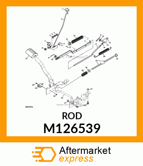 Rod - ROD, PARK BRAKE M126539