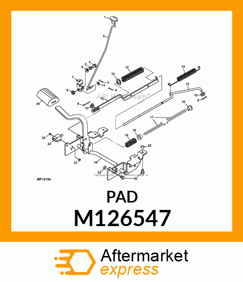 PAD, PAD, BRAKE/CLUTCH PEDAL (GEAR) M126547