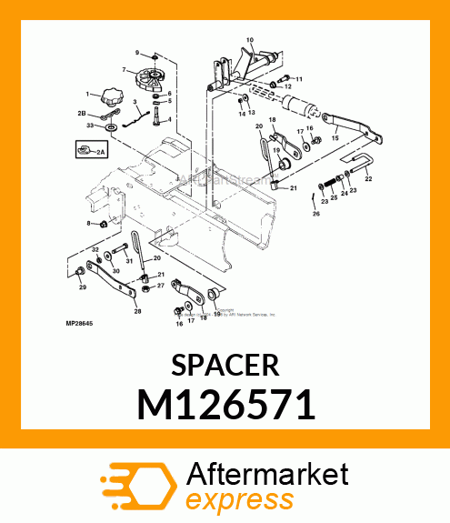 SPACER, SHOULDER M126571