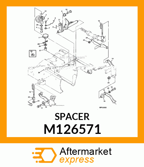 SPACER, SHOULDER M126571