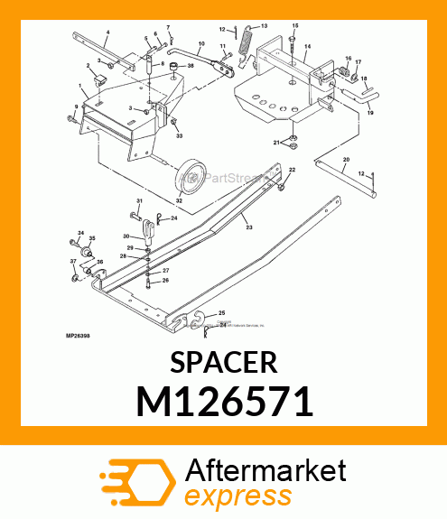 SPACER, SHOULDER M126571