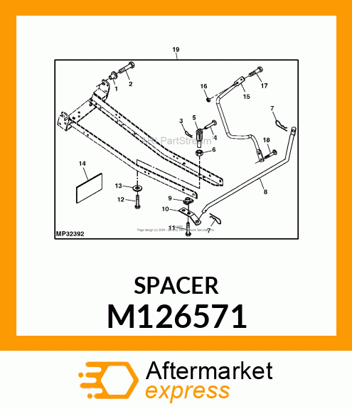 SPACER, SHOULDER M126571