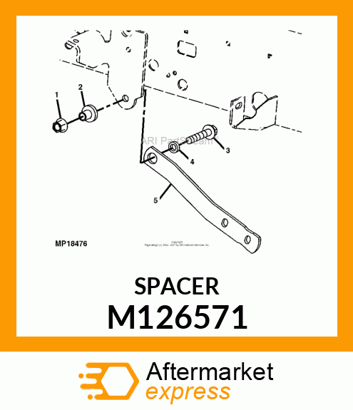 SPACER, SHOULDER M126571