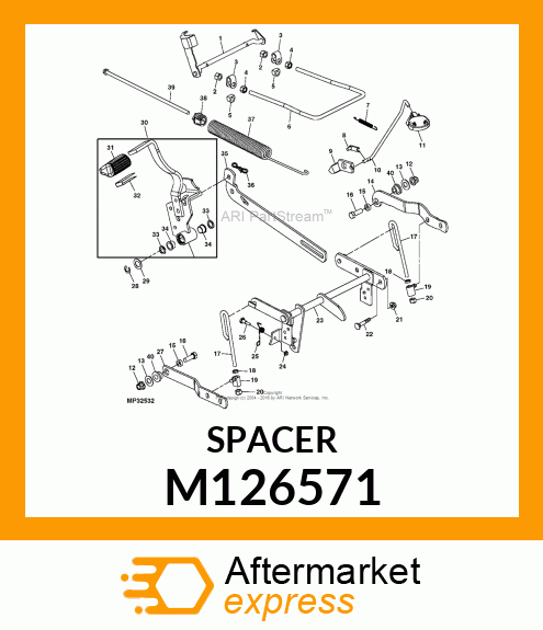 SPACER, SHOULDER M126571