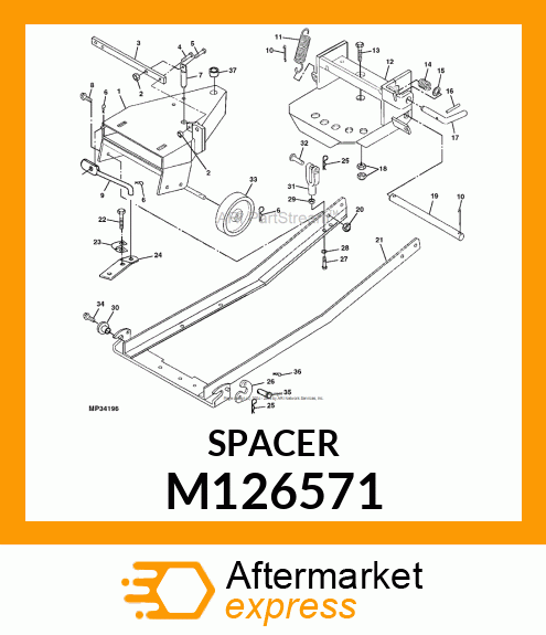 SPACER, SHOULDER M126571